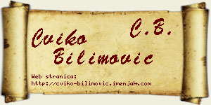 Cviko Bilimović vizit kartica